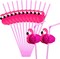 50 Pcs Flamingo Straws Flamingo Drinking Straws Bachelorette Straws Bendable Cocktail Straws for Flamingo Pool Party Table Decor Birthday Wedding Tableware Decoration, Rose